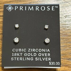 Primrose 18kt gold over sterling silver stud earrings